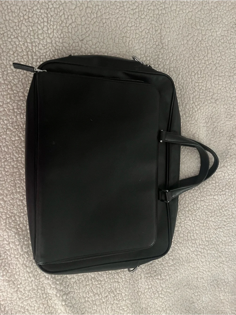 Prada Black Laptop Briefcase with Top Handles